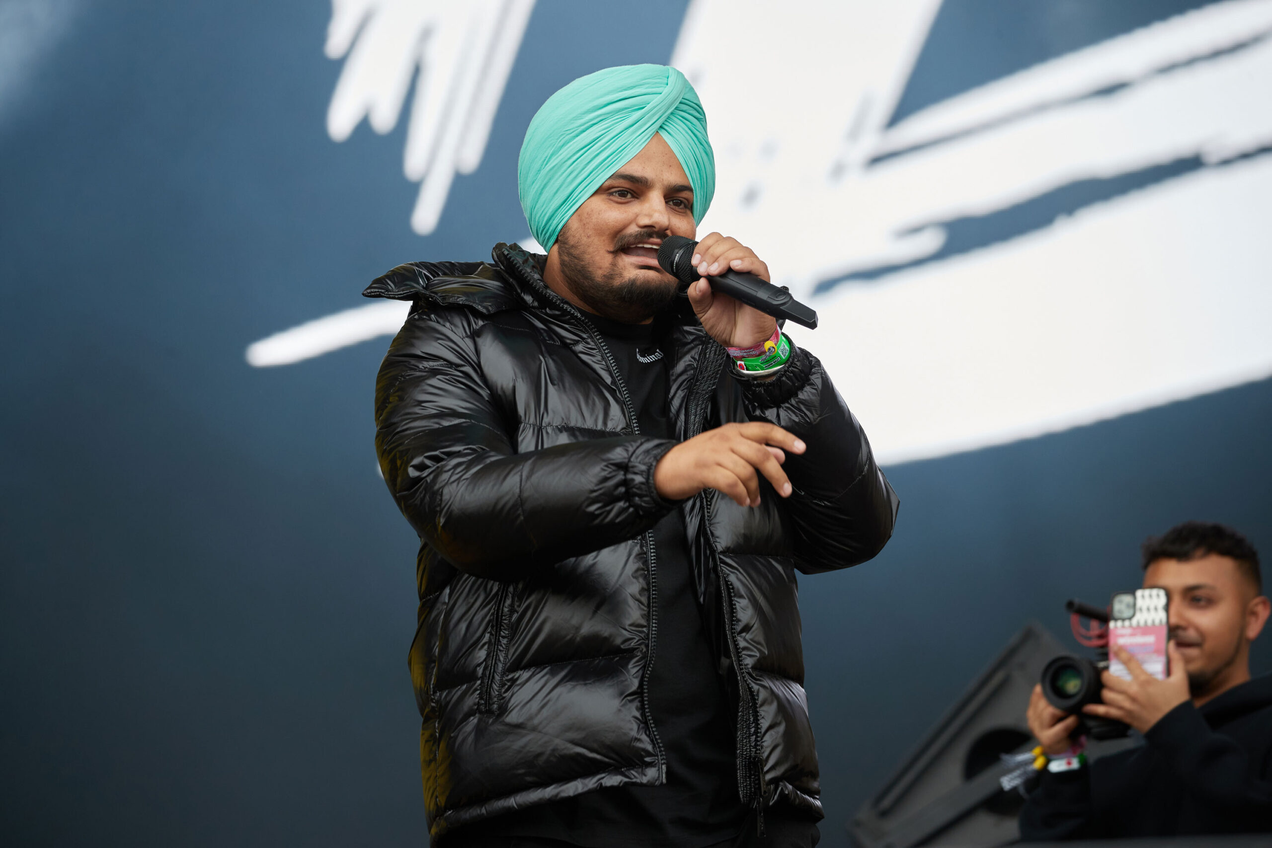 <i>Burak Cingi/Redferns/Getty Images</i><br/>Sidhu Moose Wala performs at the Wireless Festival 2021 at Crystal Palace in London. The rapper was shot by unidentified assailants near his home in the Mansa district of India's Punjab state on Sunday.