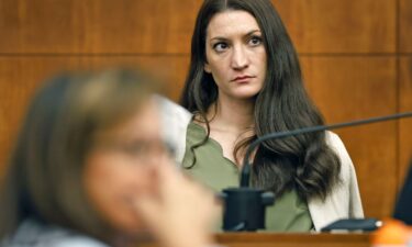 Defense attorney Kevin Reddington talks with Lindsay Clancy after a jury question on September 3