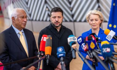 Volodymyr Zelensky (center-left)