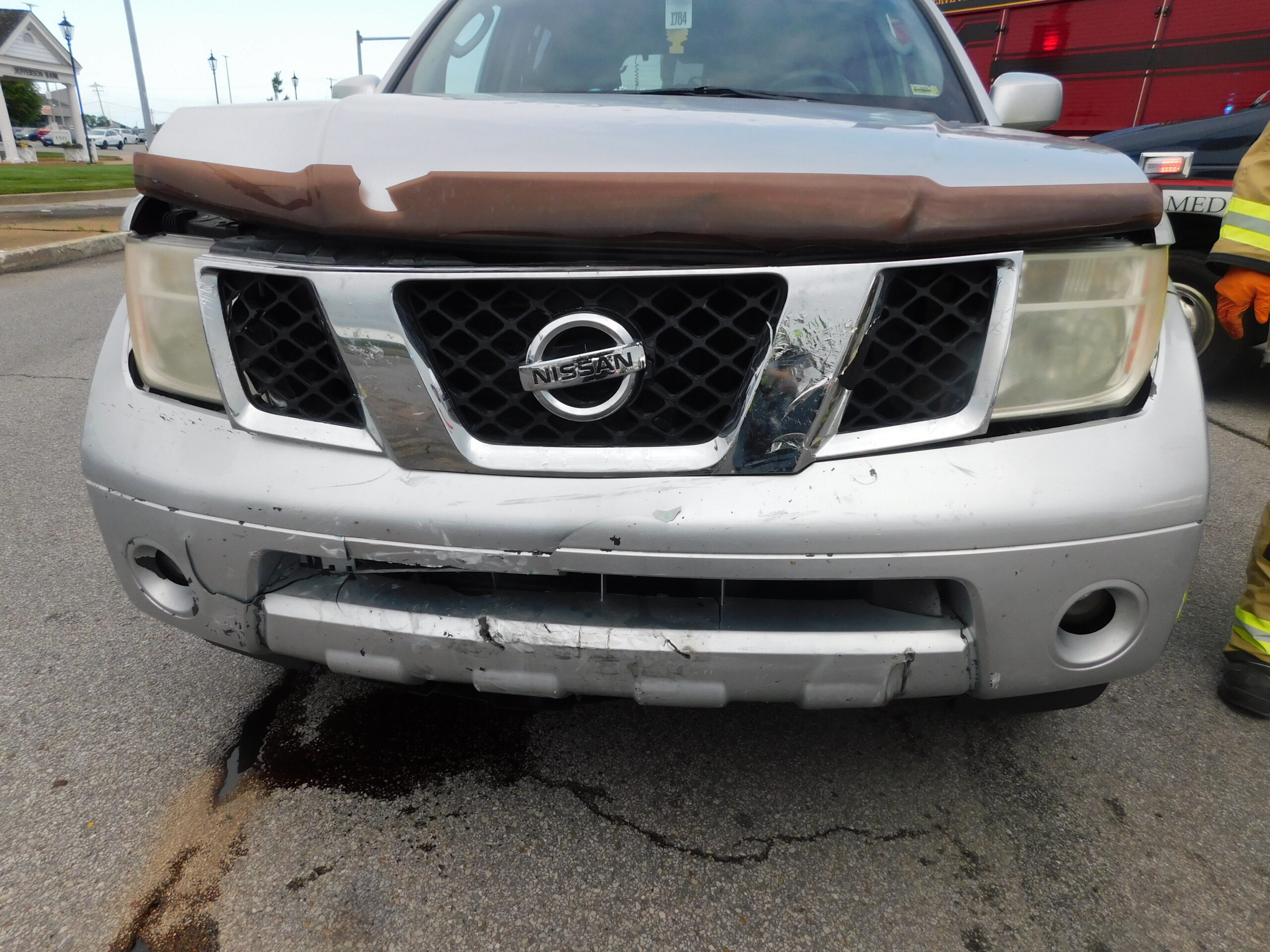 Damage on a Nissan Pathfinder after a crash Monday, May 7, 2024, in Jefferson City.