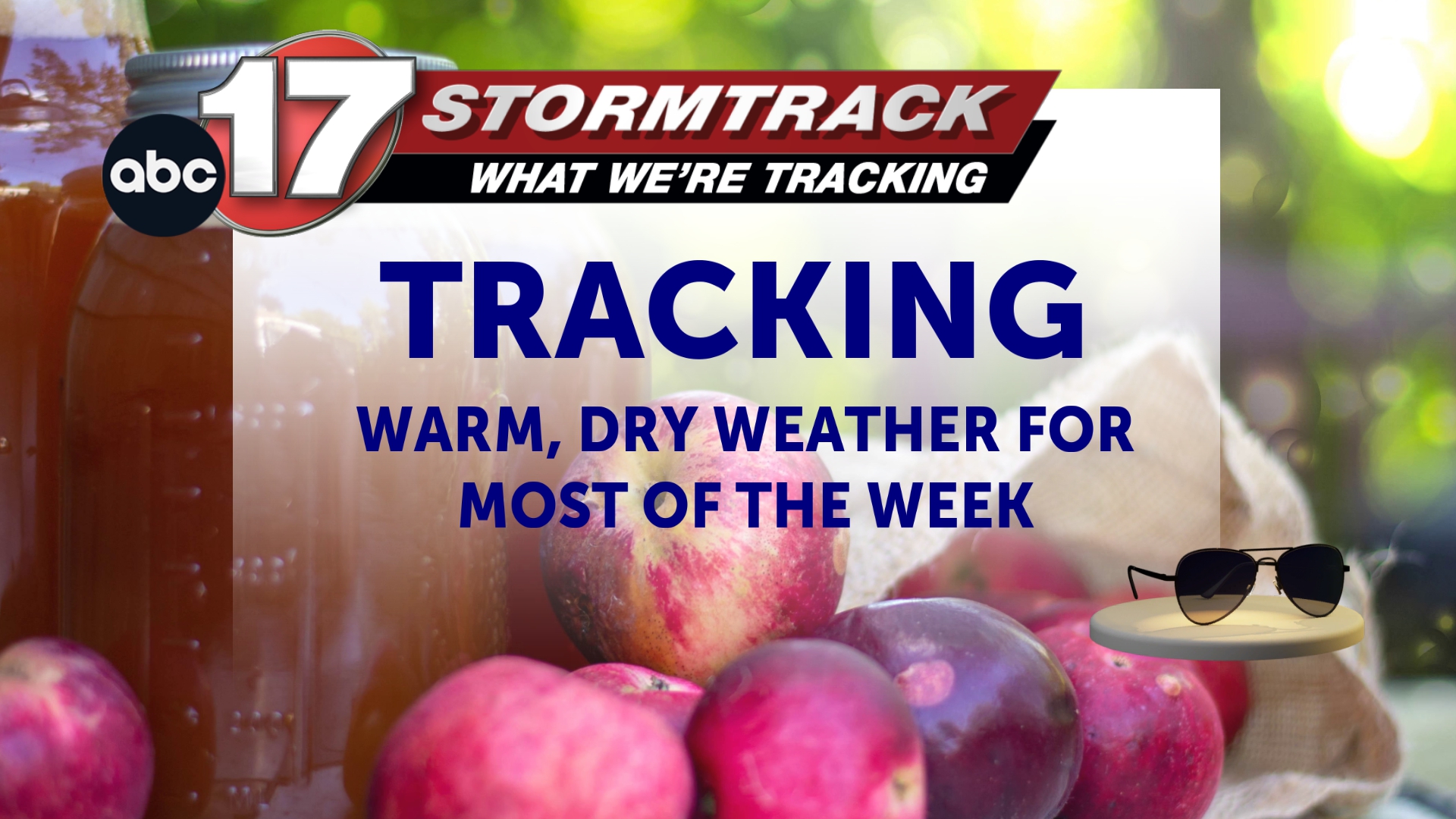 Tracking warm, dry conditions for most of the week leading up to ...